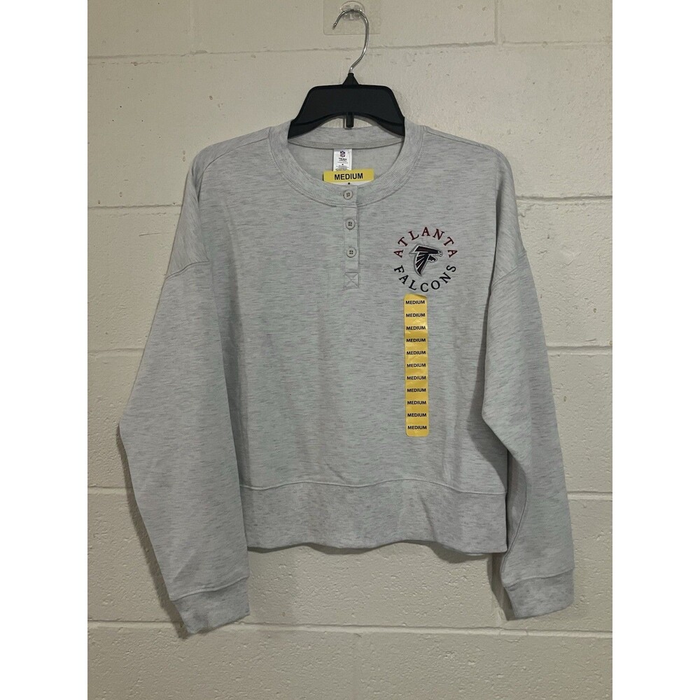 Women’s Atlanta Falcons Henley Shirt Long Sleeve NFL M Official Team Gear NWT